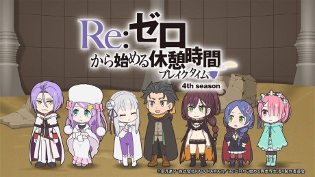 Official promotional poster for Re:Zero kara Hajimeru Break Time 4th Season